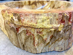 PETRIFIED WOOD SINK, BEIGE, BROWN, YELLOW