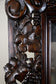 20TH CENTURY, AUSTRIA, BLACK FOREST WALL MIRROR, HAND CARVED, 1919