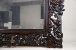20TH CENTURY, AUSTRIA, BLACK FOREST WALL MIRROR, HAND CARVED, 1919