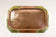 20TH CENTURY, ART NOUVEAU, COPPER SERVING TRAY, GILT BRASS HANDLES