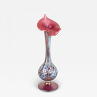 ART NOUVEAU, LOETZ, PAPILLON VASE, JACK IN THE PULPIT, IRIDESCENT, CZ, 1915