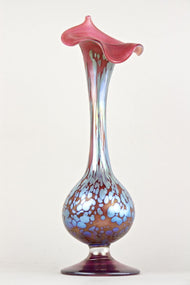 ART NOUVEAU, LOETZ, PAPILLON VASE, JACK IN THE PULPIT, IRIDESCENT, CZ, 1915