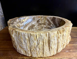 MODERN ORGANIC, PETRIFIED WOOD SINK, GREY, BROWN, BEIGE