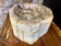 MODERN ORGANIC, PETRIFIED WOOD SINK, GREY, BROWN, BEIGE