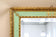 GILT,MID CENTURY,VENETIAN WALL MIRROR,TURQUOISE PATTERN,IT,CA 1960