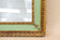 GILT,MID CENTURY,VENETIAN WALL MIRROR,TURQUOISE PATTERN,IT,CA 1960