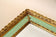 GILT,MID CENTURY,VENETIAN WALL MIRROR,TURQUOISE PATTERN,IT,CA 1960