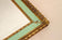 GILT,MID CENTURY,VENETIAN WALL MIRROR,TURQUOISE PATTERN,IT,CA 1960