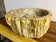 PETRIFIED WOOD SINK, MODERN ORGANIC, GREY, BROWN, BEIGE