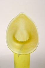 20TH CENTURY, BOHEMIAN GLASS, YELLOW ART NOUVEAU VASE, CZ, CA 1910