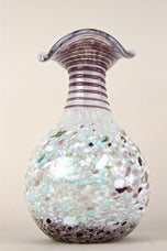 MID CENTURY, ITALY, MURANO GLASS VASE, MULTICOLORED, 1950