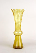 20TH CENTURY, ART DECO, GLASS VASE, AMBER-COLORED, AUSTRIA, CA 1920