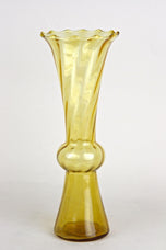 20TH CENTURY, ART DECO, GLASS VASE, AMBER-COLORED, AUSTRIA, CA 1920
