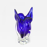 20TH CENTURY, ITALY, DARK BLUE MURANO GLASS VASE, SOMMERSO, 1960, 1970