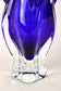 20TH CENTURY, ITALY, DARK BLUE MURANO GLASS VASE, SOMMERSO, 1960, 1970