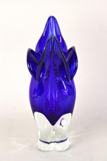 20TH CENTURY, ITALY, DARK BLUE MURANO GLASS VASE, SOMMERSO, 1960, 1970