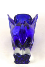 20TH CENTURY, ITALY, DARK BLUE MURANO GLASS VASE, SOMMERSO, 1960, 1970