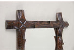 19TH CENTURY, AUSTRIA, BLACK FOREST, WALL MIRROR, HAND CARVED