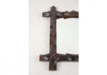19TH CENTURY, AUSTRIA, BLACK FOREST, WALL MIRROR, HAND CARVED