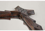 19TH CENTURY, AUSTRIA, BLACK FOREST, WALL MIRROR, HAND CARVED