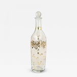 20TH CENTURY, AUSTRIA, GLASS DECANTER, GOLDEN FLORAL PATTERNS, ART NOUVEAU