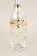 20TH CENTURY, AUSTRIA, GLASS DECANTER, GOLDEN FLORAL PATTERNS, ART NOUVEAU