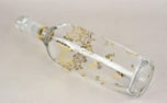 20TH CENTURY, AUSTRIA, GLASS DECANTER, GOLDEN FLORAL PATTERNS, ART NOUVEAU