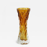 20TH CENTURY, AUSTRIA, AMBERCOLORED ART DECO GLASS VASE, 1920