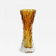 20TH CENTURY, AUSTRIA, AMBERCOLORED ART DECO GLASS VASE, 1920