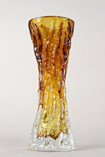 20TH CENTURY, AUSTRIA, AMBERCOLORED ART DECO GLASS VASE, 1920