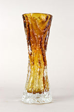 20TH CENTURY, AUSTRIA, AMBERCOLORED ART DECO GLASS VASE, 1920