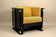 20TH CENTURY, AUSTRIA, ART NOUVEAU, BLACK ARMCHAIR, SCHOOL OF JOSEF HOFFMANN, CA 1910