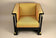 20TH CENTURY, AUSTRIA, ART NOUVEAU, BLACK ARMCHAIR, SCHOOL OF JOSEF HOFFMANN, CA 1910