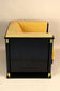 20TH CENTURY, AUSTRIA, ART NOUVEAU, BLACK ARMCHAIR, SCHOOL OF JOSEF HOFFMANN, CA 1910