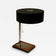 20TH CENTURY, AUSTRIA, CHROMED TABLE LAMP, BLACK METAL LAMP SHADE, CIRCA 1950