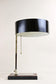 20TH CENTURY, AUSTRIA, CHROMED TABLE LAMP, BLACK METAL LAMP SHADE, CIRCA 1950