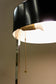 20TH CENTURY, AUSTRIA, CHROMED TABLE LAMP, BLACK METAL LAMP SHADE, CIRCA 1950
