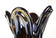 20TH CENTURY, ITALY, MURANO GLASS VASE, IRIDESCENT, CHROME EFFECT, CIRCA 1970