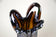 20TH CENTURY, ITALY, MURANO GLASS VASE, IRIDESCENT, CHROME EFFECT, CIRCA 1970
