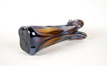 20TH CENTURY, ITALY, MURANO GLASS VASE, IRIDESCENT, CHROME EFFECT, CIRCA 1970