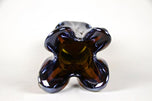 20TH CENTURY, ITALY, MURANO GLASS VASE, IRIDESCENT, CHROME EFFECT, CIRCA 1970