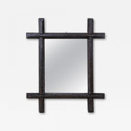 19TH CENTURY, AUSTRIA, RUSTIC, TRAMP ART, WALL MIRROR