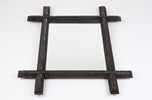 19TH CENTURY, AUSTRIA, RUSTIC, TRAMP ART, WALL MIRROR