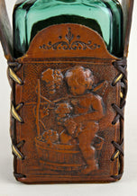 MID,CENTURY,GREEN,GLASS,DECANTER