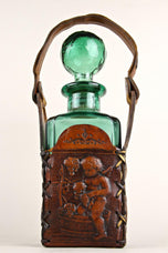MID,CENTURY,GREEN,GLASS,DECANTER