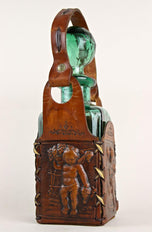MID,CENTURY,GREEN,GLASS,DECANTER