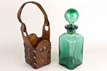 MID,CENTURY,GREEN,GLASS,DECANTER