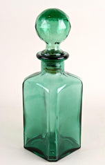 MID,CENTURY,GREEN,GLASS,DECANTER