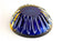 MID CENTURY, ITALY, MURANO GLASS BOWL, DARK BLUE, AMBER, CA 1960