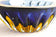 MID CENTURY, ITALY, MURANO GLASS BOWL, DARK BLUE, AMBER, CA 1960